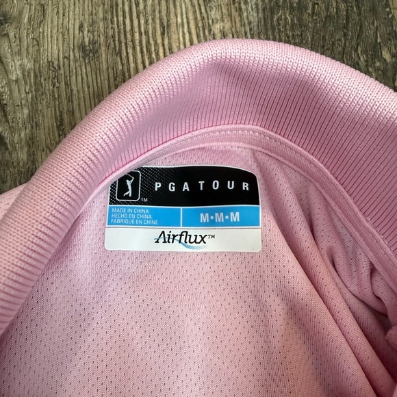 Pink Men’s Medium PGA Tour Polo Shirt NWT - Picture 6 of 9